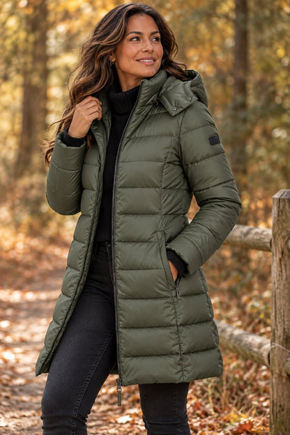 Women's Long Hooded Puffer Jacket — Insulated Winter Coat 6
